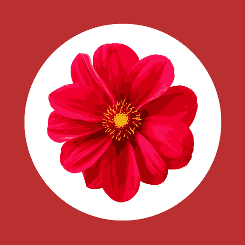 Logo secundario de FlorEterna, con una flor roja central.